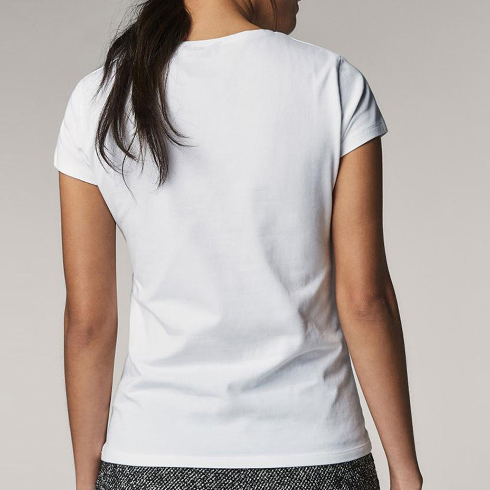 Castillotigo™ Camiseta sencilla algodón porcelana hielo color liso