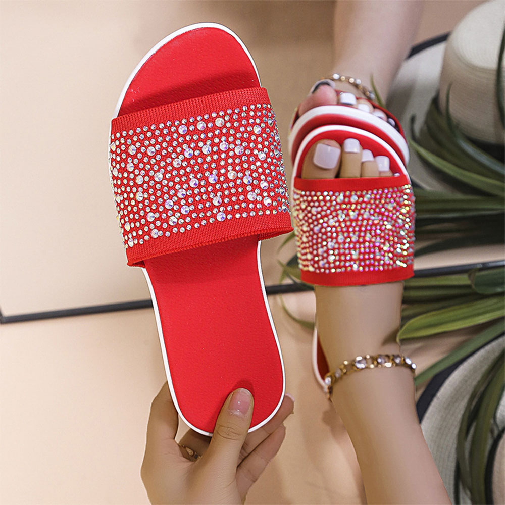 Castillotigo™ Nuevas sandalias de malla de diamantes de imitación de verano