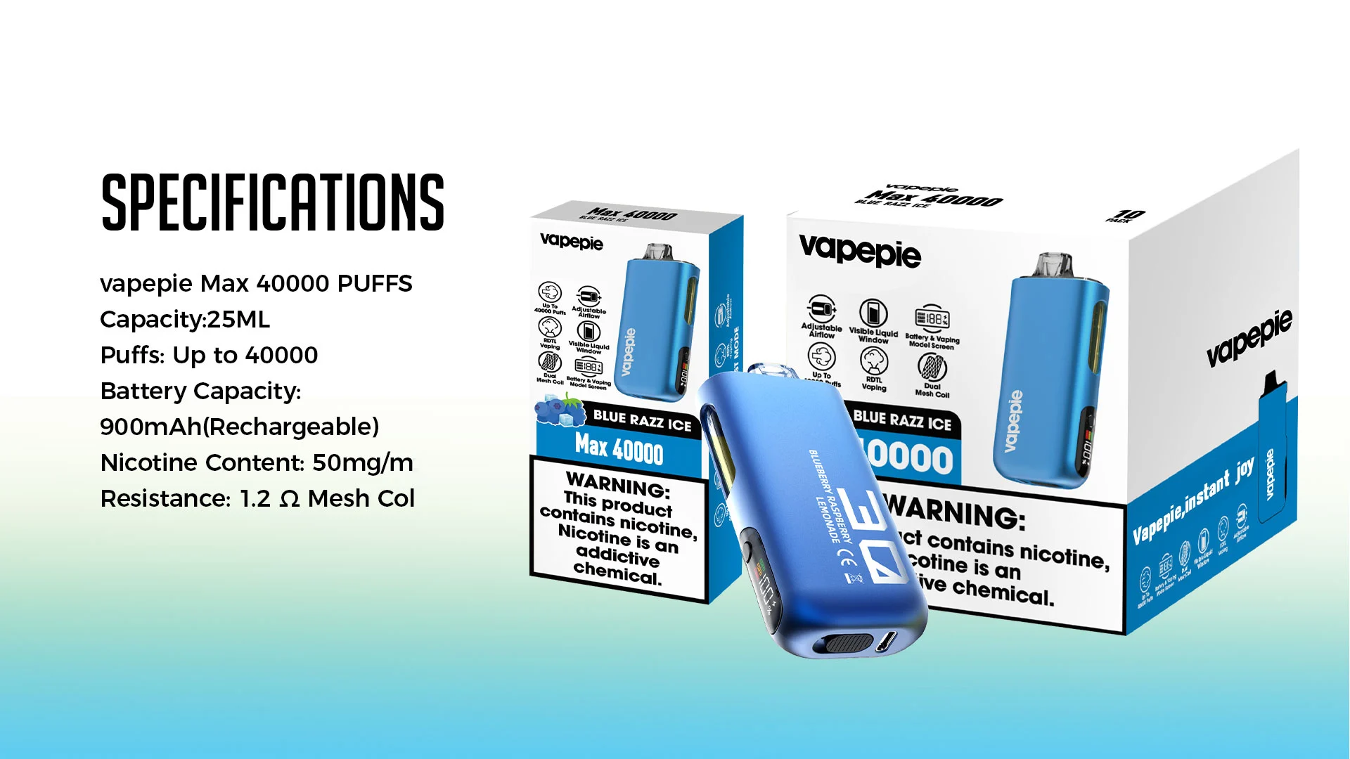 Vapepie 40000 Max Puffs Banana lce