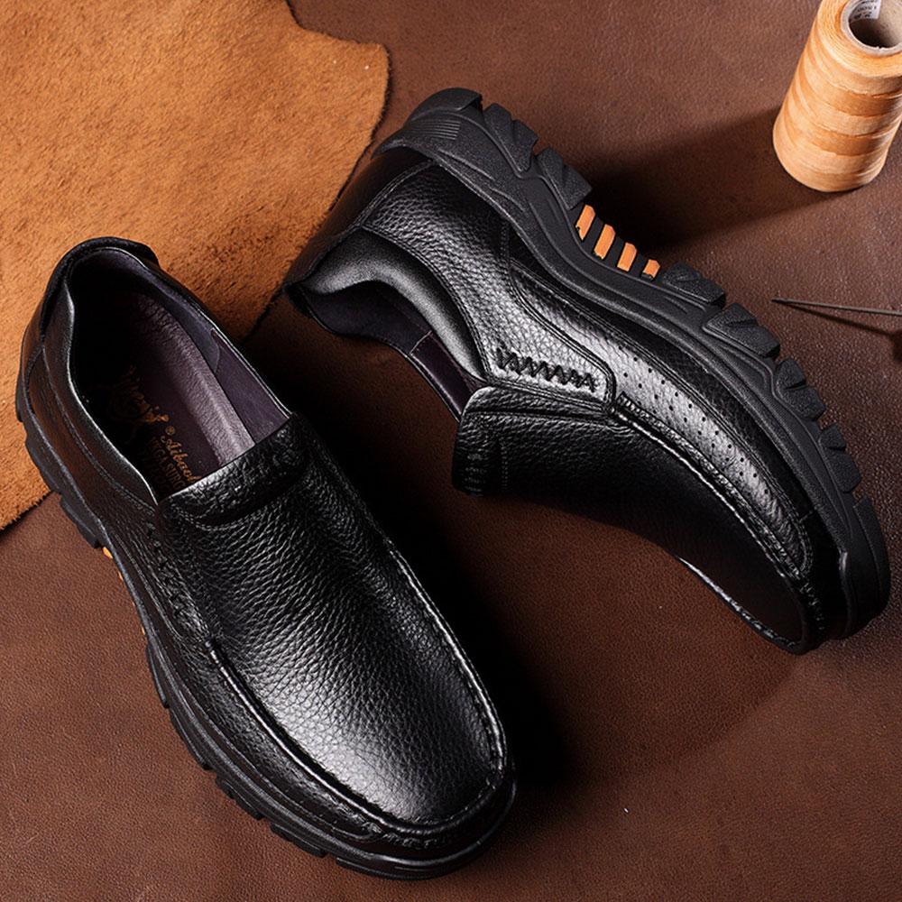 Higolot™ Men's Waterproof Non Slip Soft Insole Genuine Leather Shoes