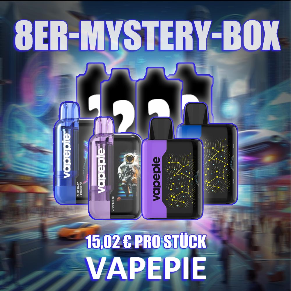 【15,02 € pro Stück】Vapepie All-Star Set-8er