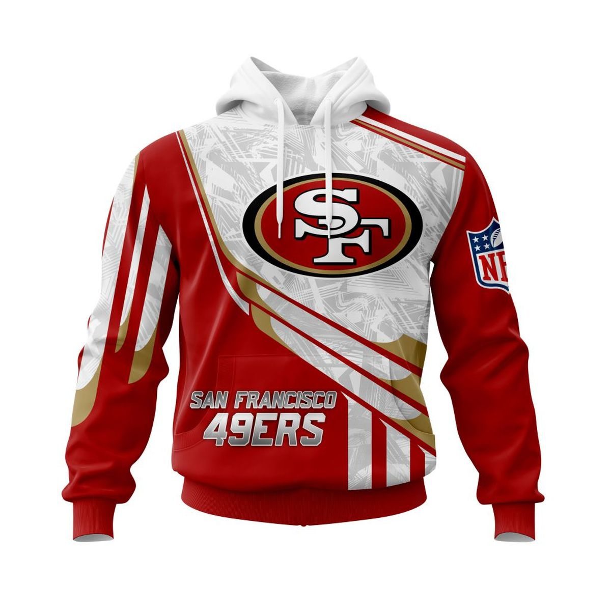 SAN FRANCISCO 49ERS 3D HOODIE SKULL0801