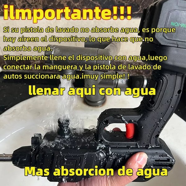 PISTOLA HIDROLAVADORA MRCITOOL® PORTÁTIL CON KIT INCLUIDO