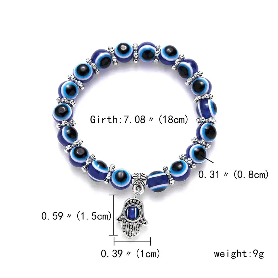 pulsera de ojos azules de moda para mujer