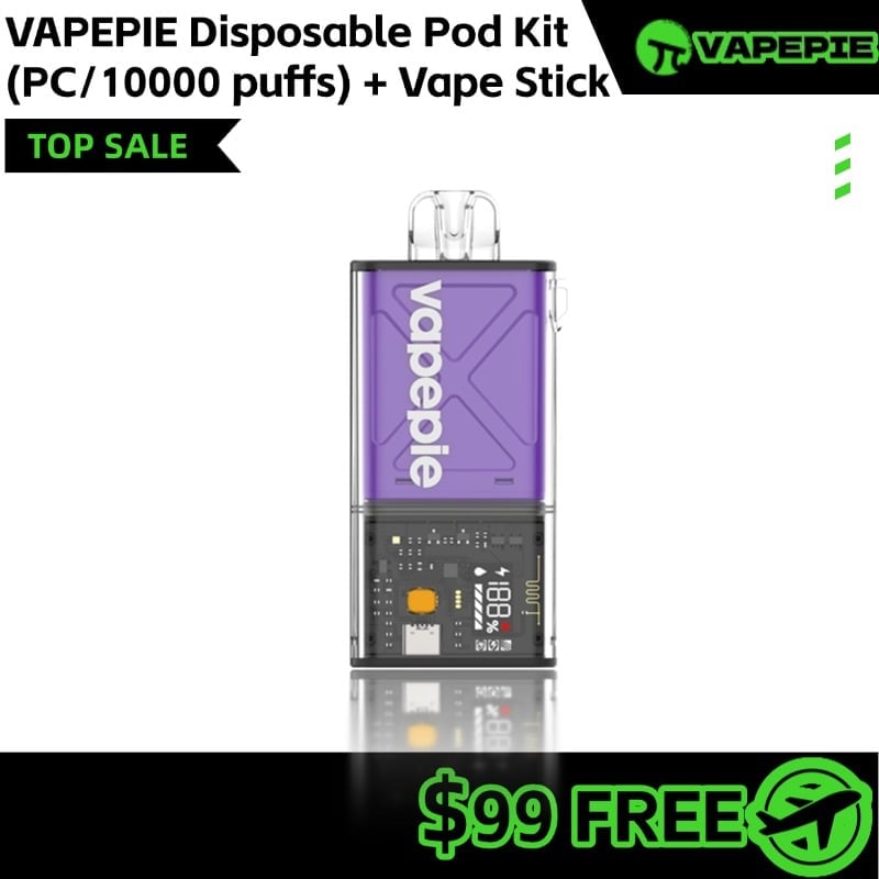 VAPEPIE Disposable Pod Kit (PC/10000 puffs) + Vape Stick