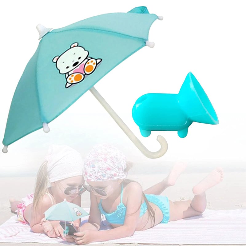 Cute Mobile Phone Holder With Sun Umbrella
