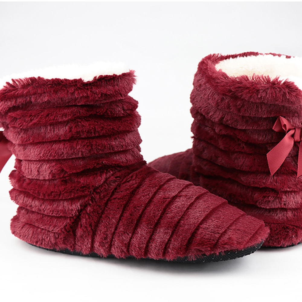 Castillotigo™ Zapatos de piso de bowknot de invierno cálido