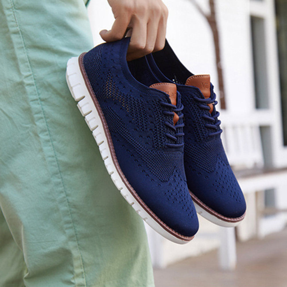 Castillotigo™ Nuevos zapatos casuales planos con cordones de punto vintage para hombre