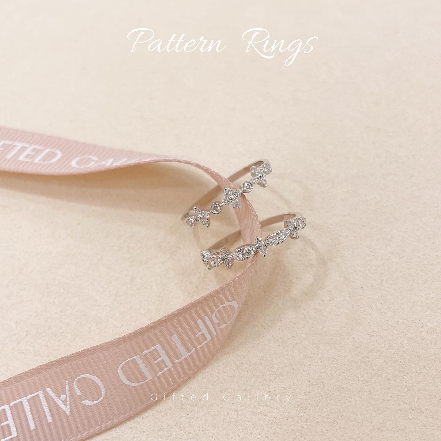 Diamond Pattern Rings by Gifted Gallery