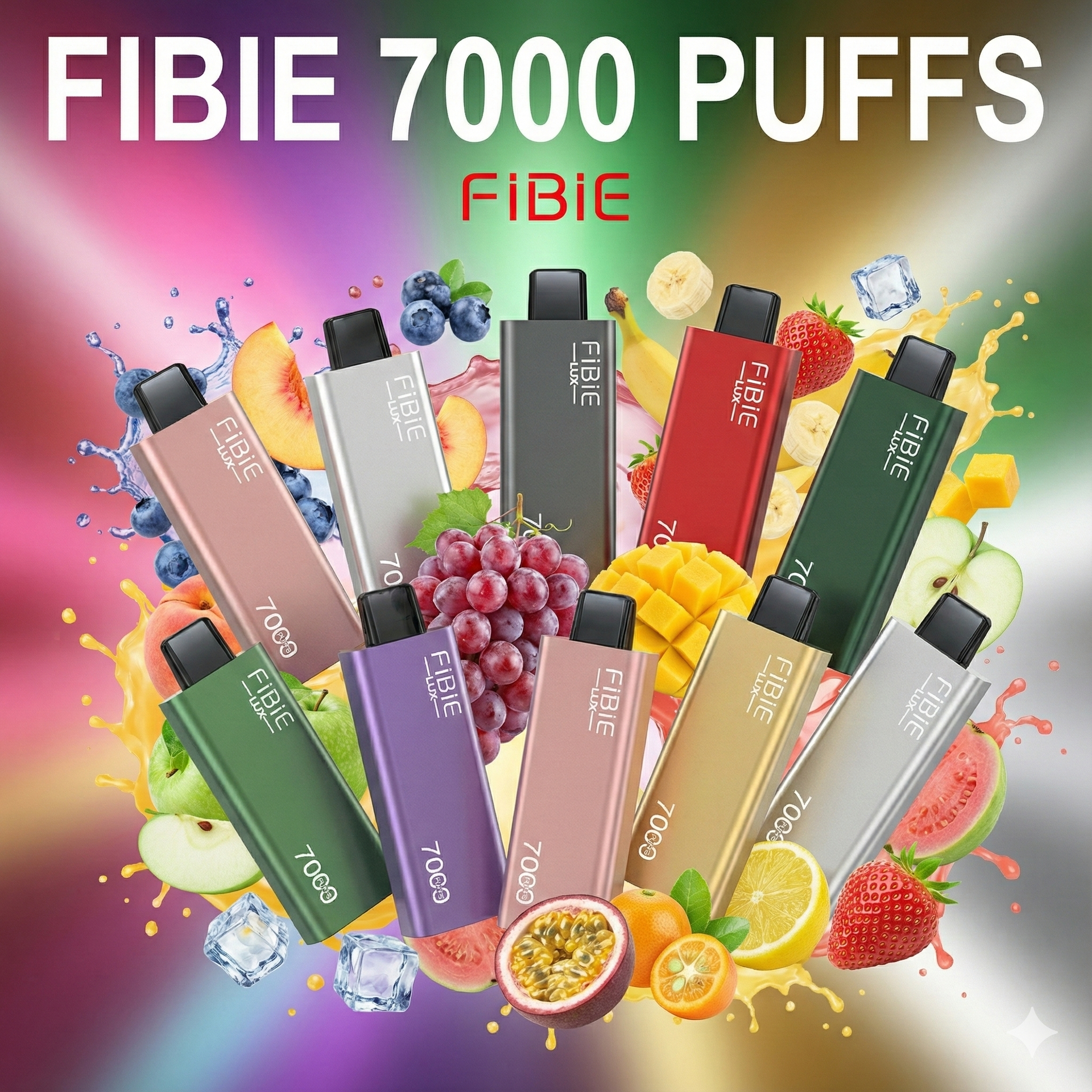 🎄 Christmas Sale 🎶 FIBIE PIE 7000 PUFFS - Strawberry-melon flavor - America's favorite choice! 🏆