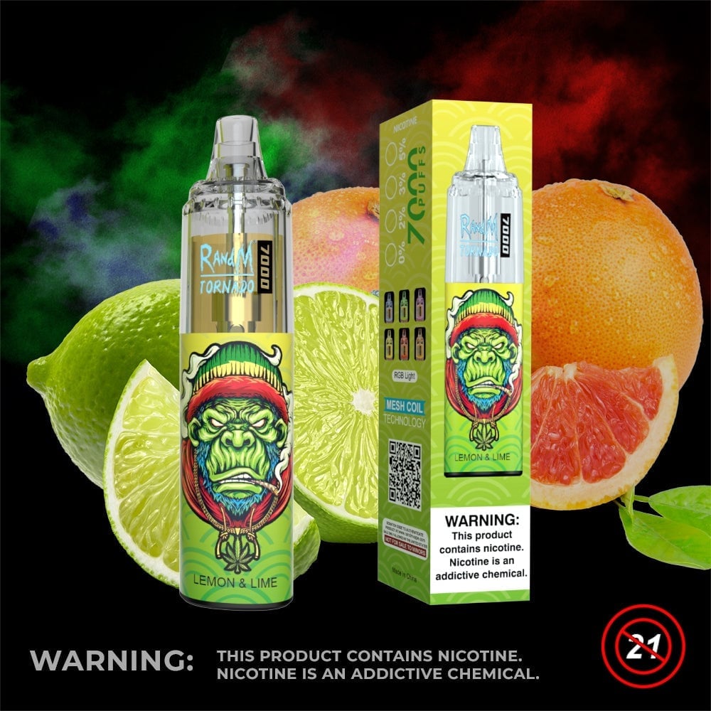 RM TORNADO 7000 AIRFLOW CONTROL SERIES  VAPE DEVICE [Lemon&Lime]