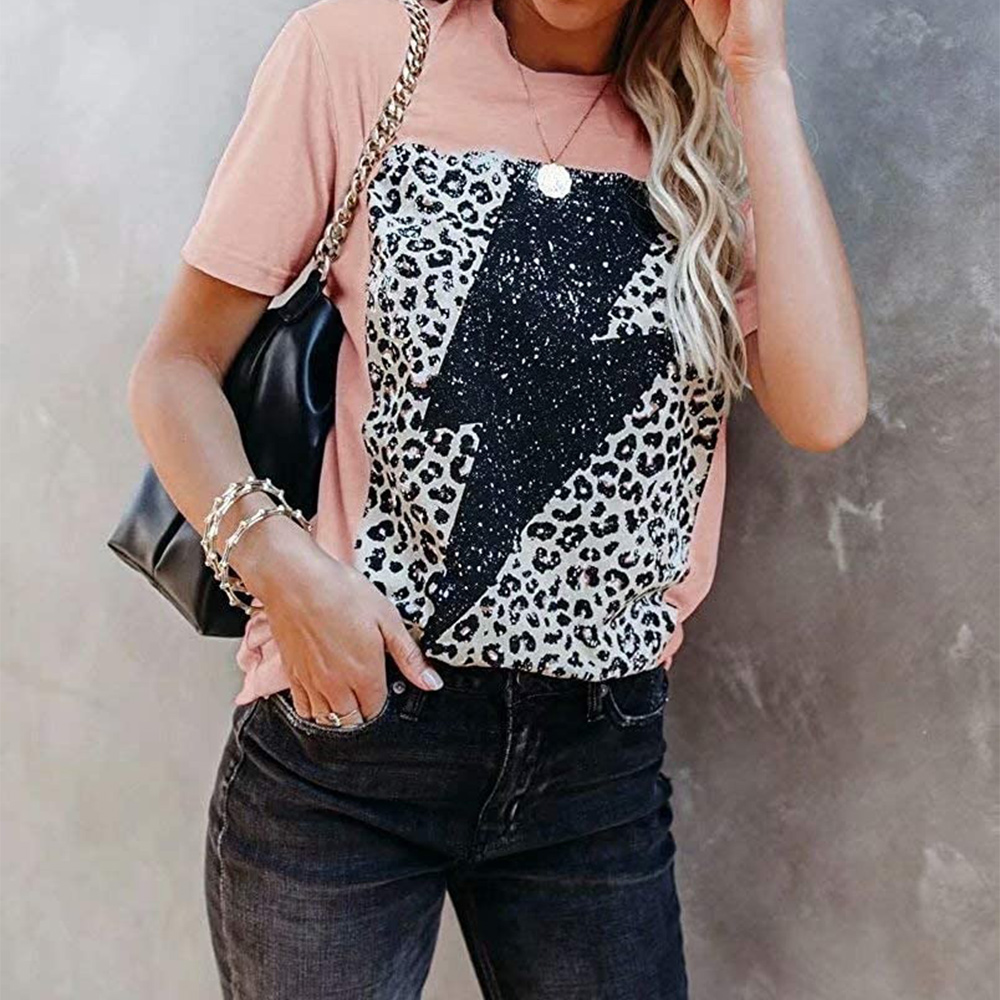 Castillotigo™ Mangas cortas con estampado de leopardo relámpago