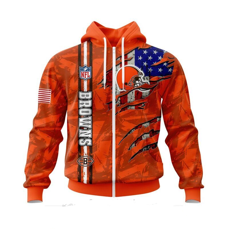CLEVELAND BROWNS 3D HOODIE SKULL0802