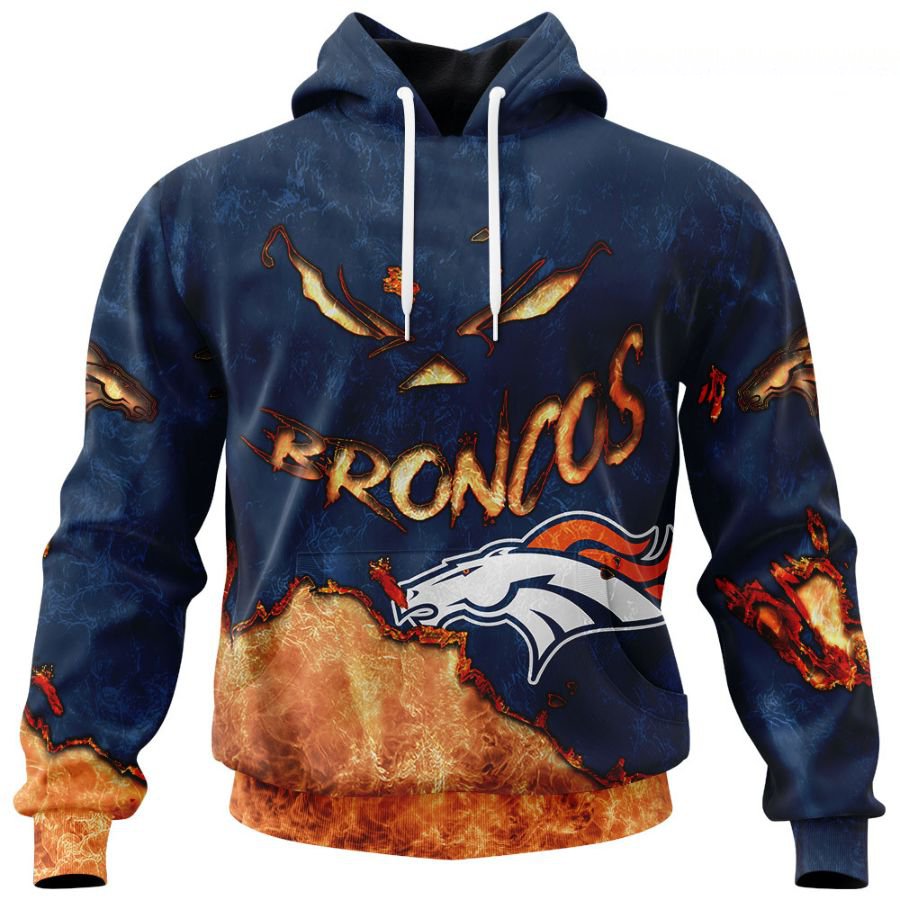 DENVER BRONCOS 3D HOODIE HALLOWEEN001