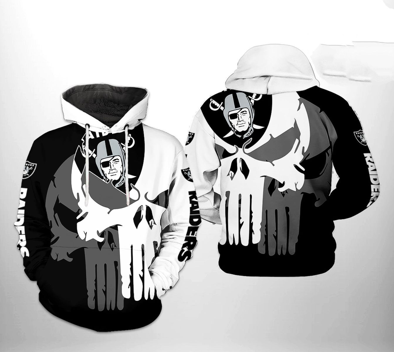 LAS VEGAS RAIDERS 3D HOODIE SKULL1219