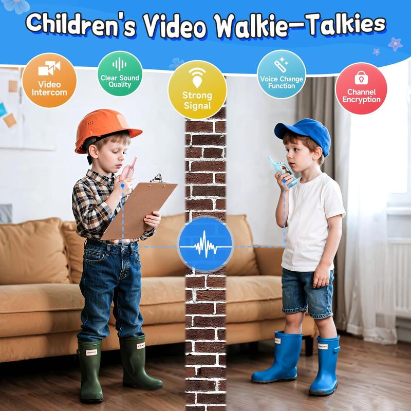 Handheld 2 Pack RechargeableVideo Intercom Kids Walkies Talkies
