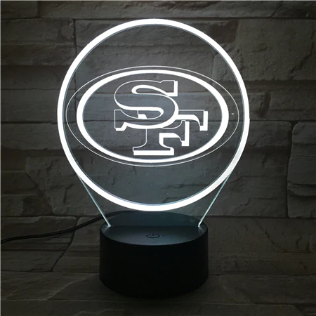 SAN FRANCISCO 49ERS 3D  LAMP PERSONALIZED