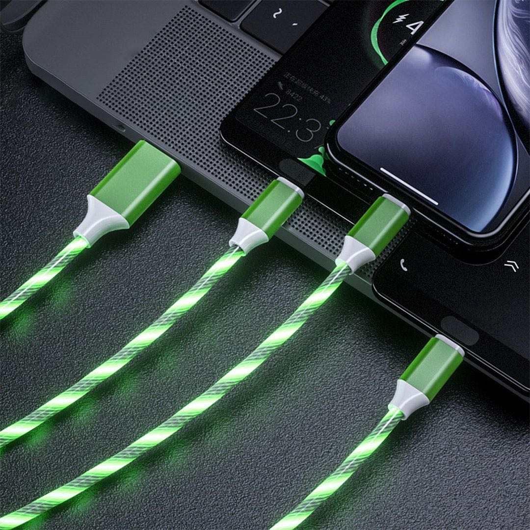 Free 3 in 1 Illuminated Charging Cable