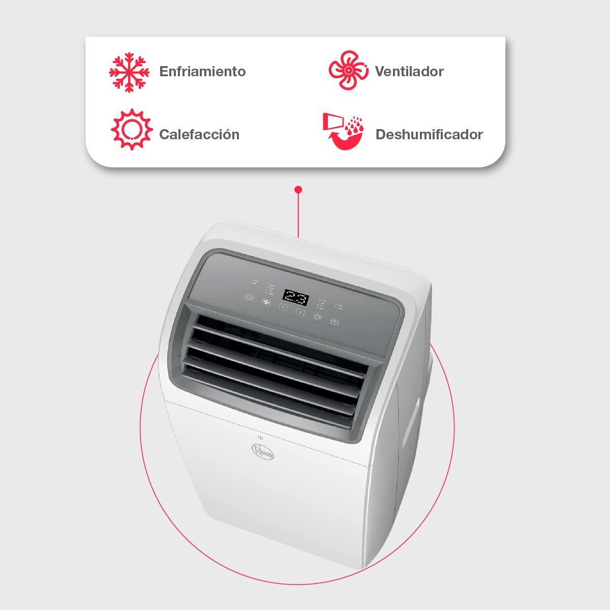 🔥Venta de Amazon último día🔥Aire Acondicionado Portátil Rheem Frío