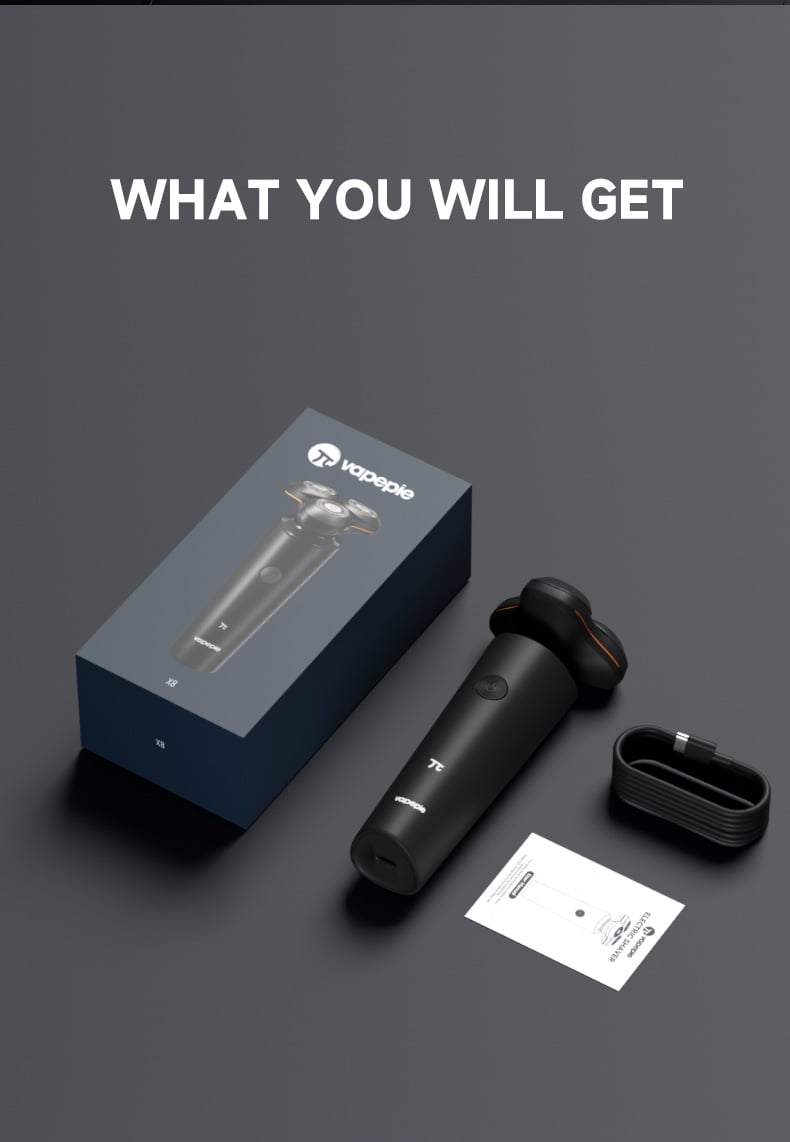 VAPEPIE X8 Electric Rotary Shaver – Precision Grooming Made Easy