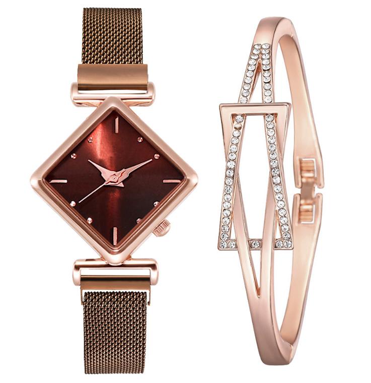 Higolot™ Diamond Watch & Bracelet Set