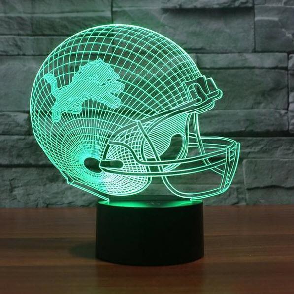 DETROIT LIONS 3D LAMP PERSONALIZED