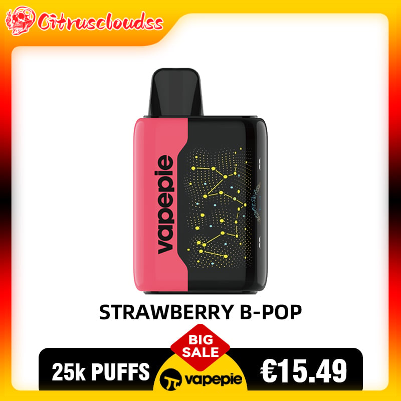 STRAWBERRY B-POP & VAPEPIE 25000 PUFFS - Star Sky Curved Screen