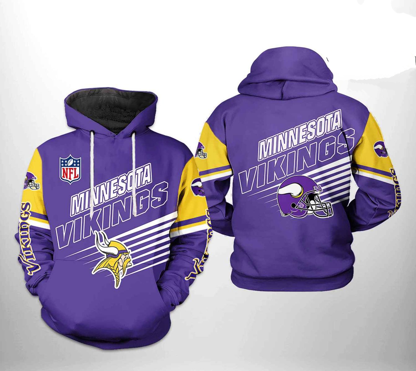 MINNESOTA VIKINGS 3D HOODIE SKULL104