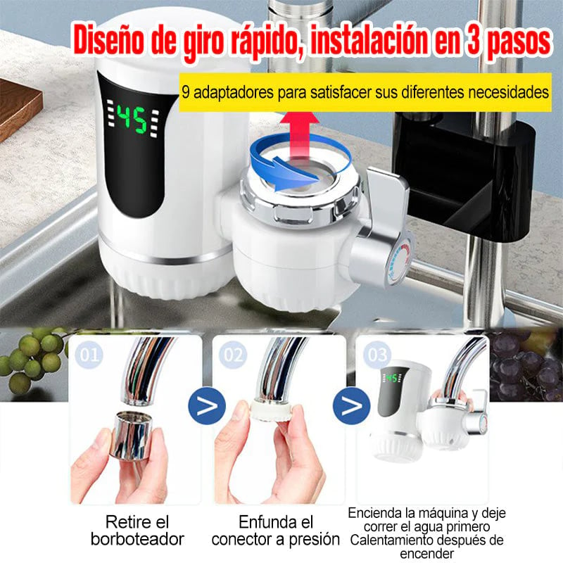 Grifo de agua caliente sin instalación