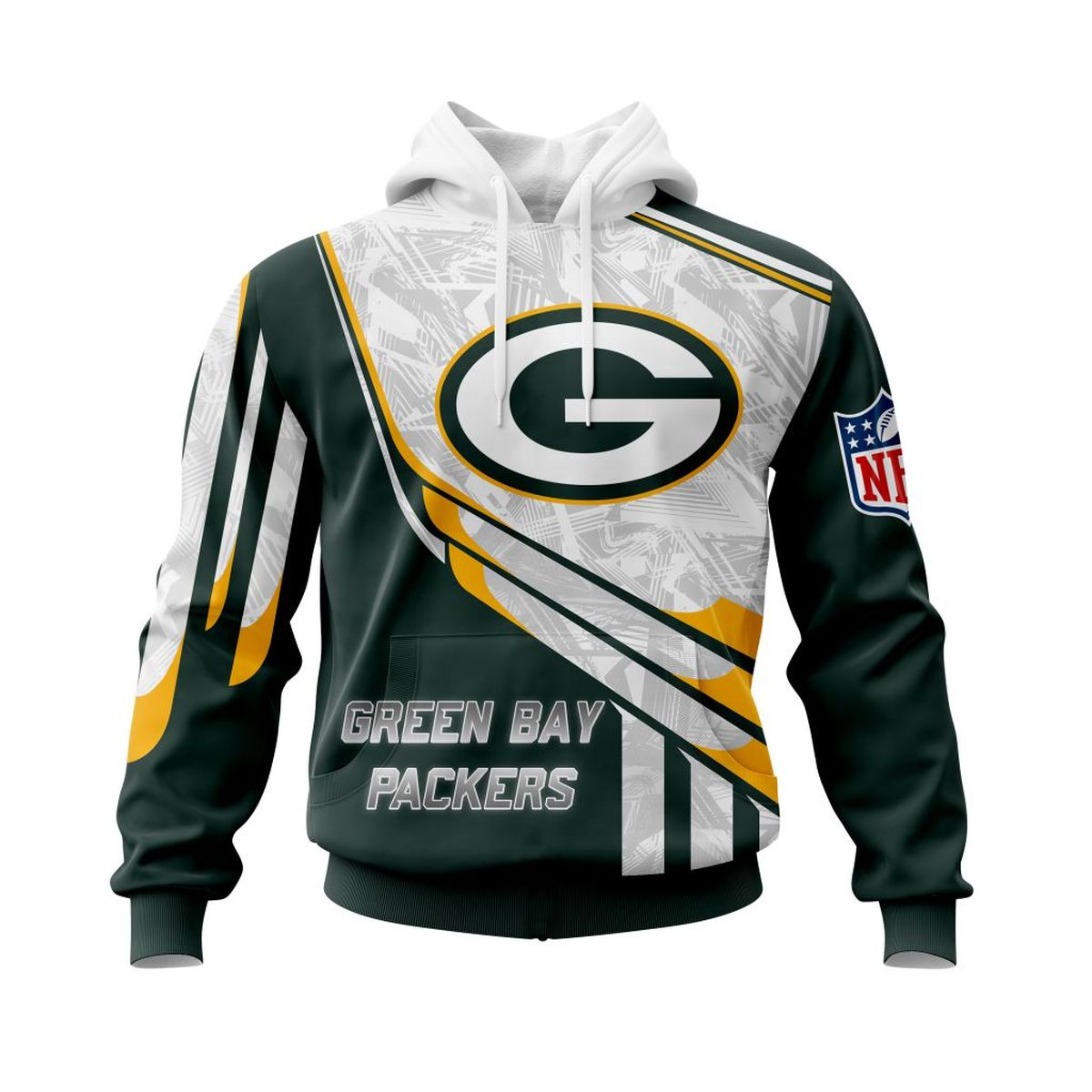 GREEN BAY PACKERS 3D HOODIE SKULL0801