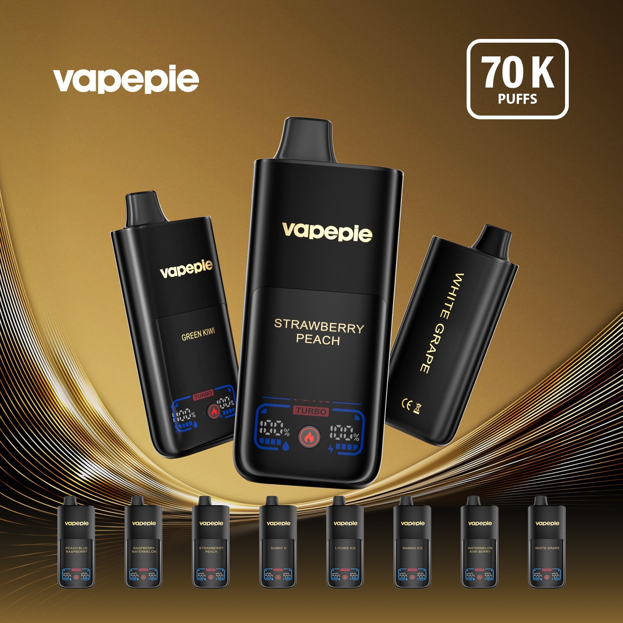 Lychee Ice & Vapepie Mega 70K Puffs Disposable Vape