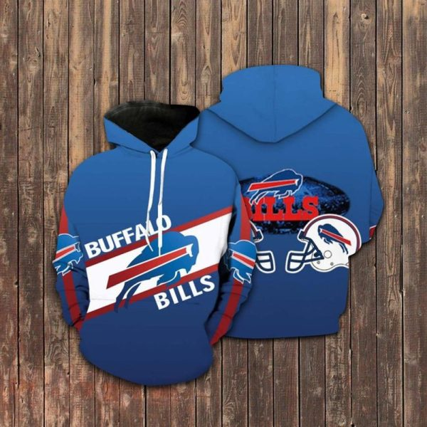 BUFFALO BILLS 3D HOODIE SKULL 106