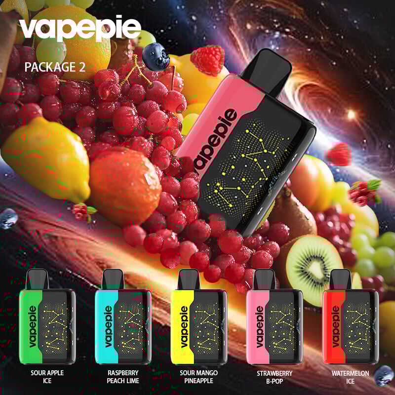 ⭐Legjobban ajánlott⭐3 db✨VAPEPIE 25000 PUFFS - Ívelt Star Sky képernyő (🌌 Mai különleges ajánlat)