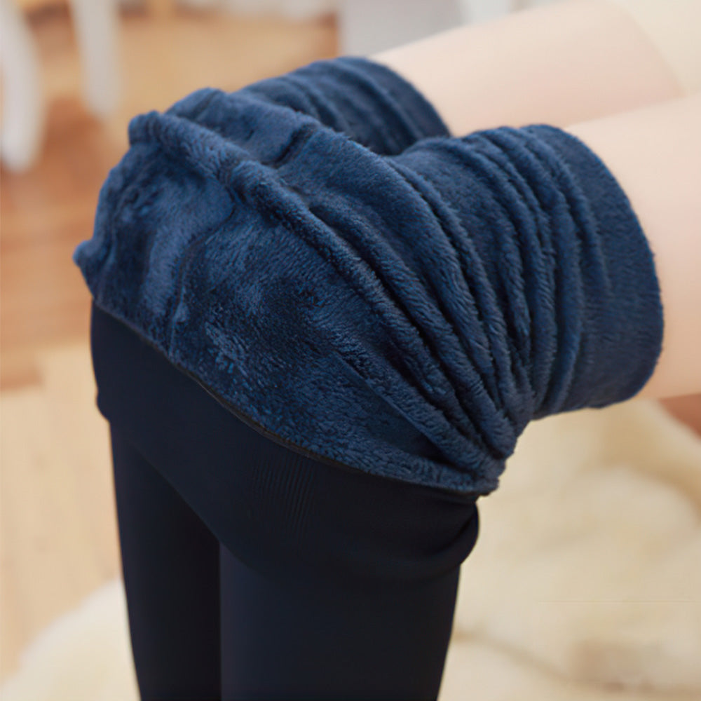 Castillotigo™ Leggings de lana gruesos elásticos cálidos de otoño e invierno para mujer