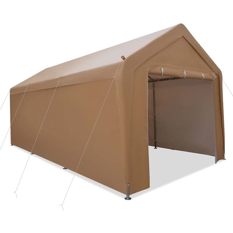 10 x 20 FT Heavy-Duty Carport Portable Garage Tent with Steel Frame ...