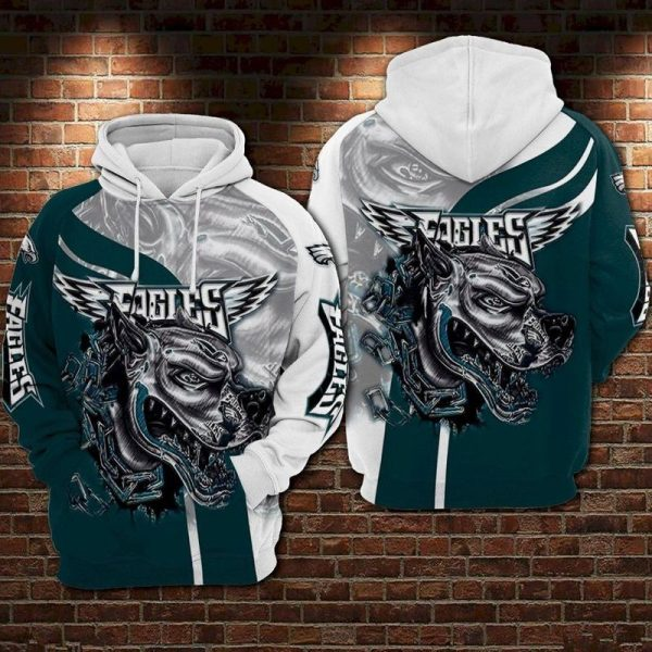 PHILADELPHIA EAGLES 3D HOODIE SKULL 110