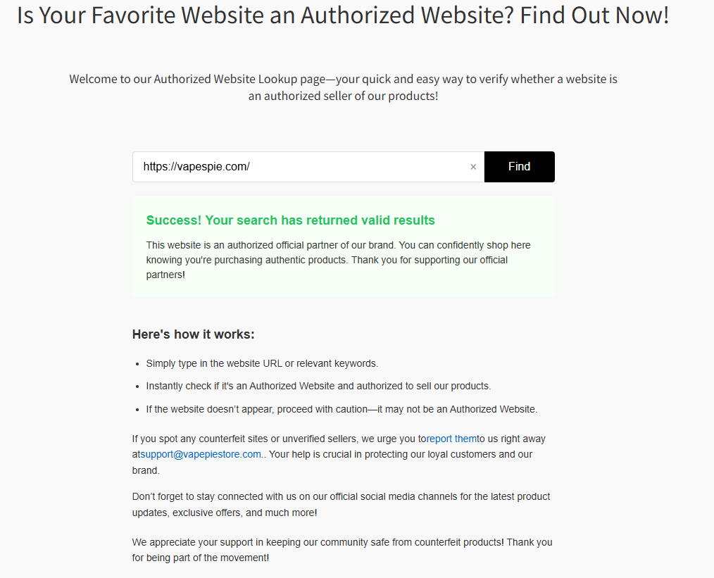 Authorized Seller Verification Tool