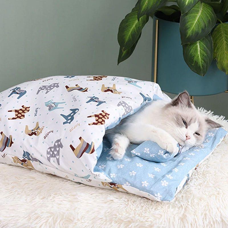 Castillotigo™ Saco de Dormir Cálido para Gatos
