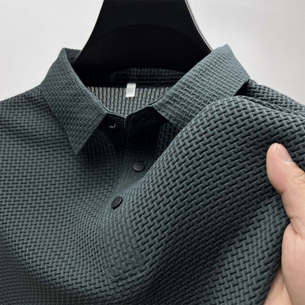Castillotigo™ Camiseta de manga corta de malla de seda helada para hombre