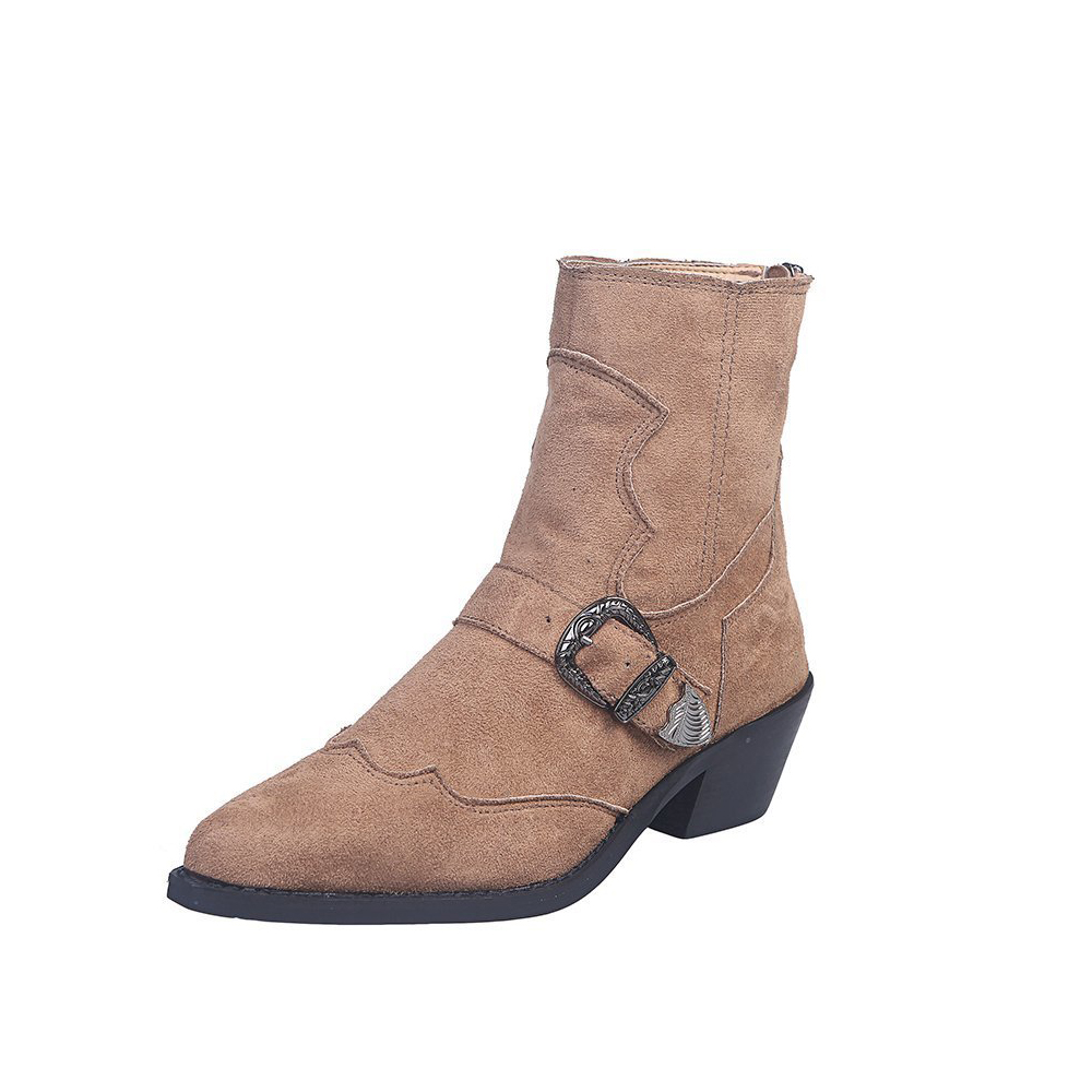 Castillotigo™ Botas de mujer de tubo corto con punta puntiaguda de moda