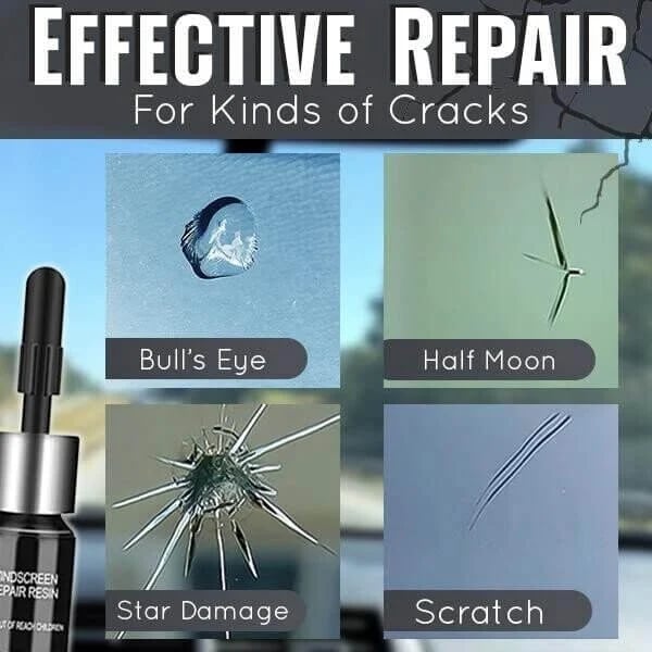 (Last Day Promotion - 49% OFF) Cracks Gone Glass Repair Kit (New Formula), BUY MORE GET MORE FREE