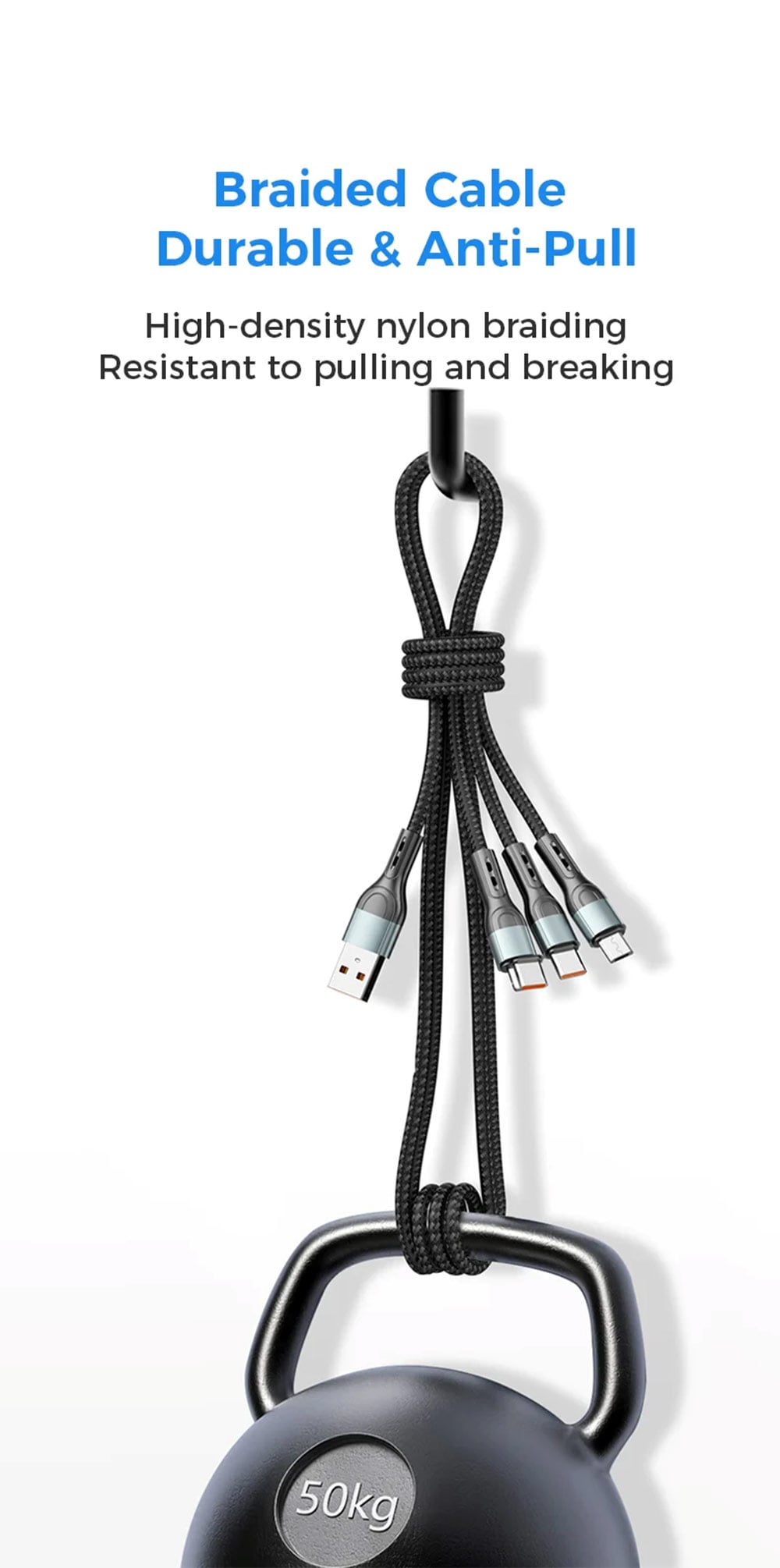 Vapepie 3-in-1 Upgrade Fast Charging Cable Detailed Image 6