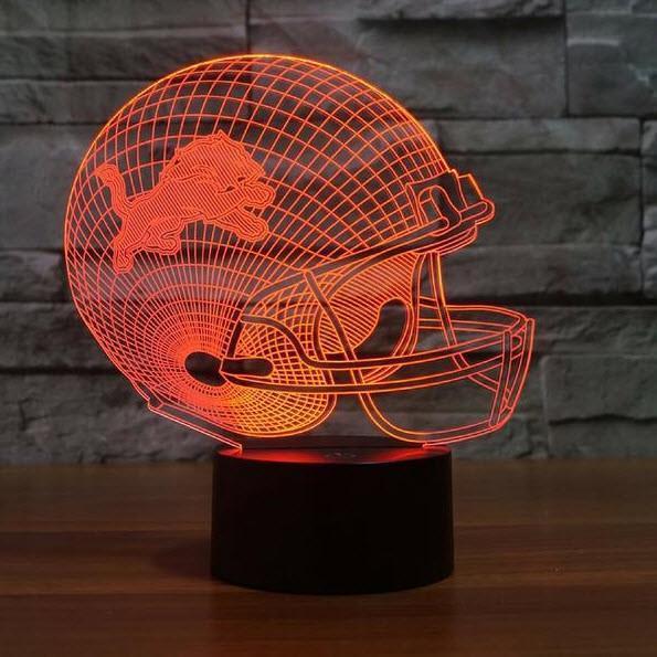 DETROIT LIONS 3D LED LIGHT LAMP
