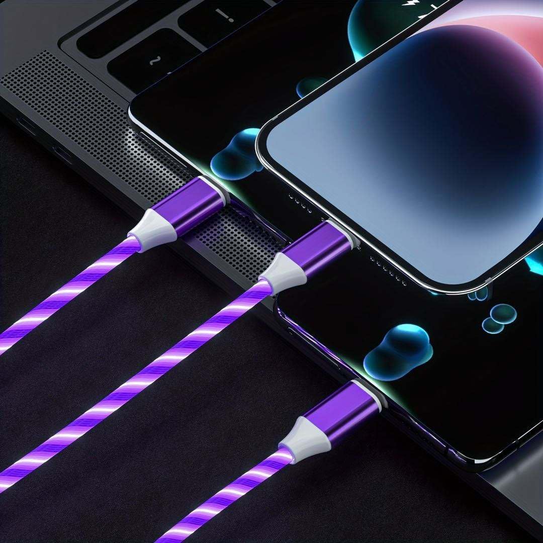 Free 3 in 1 Illuminated Charging Cable