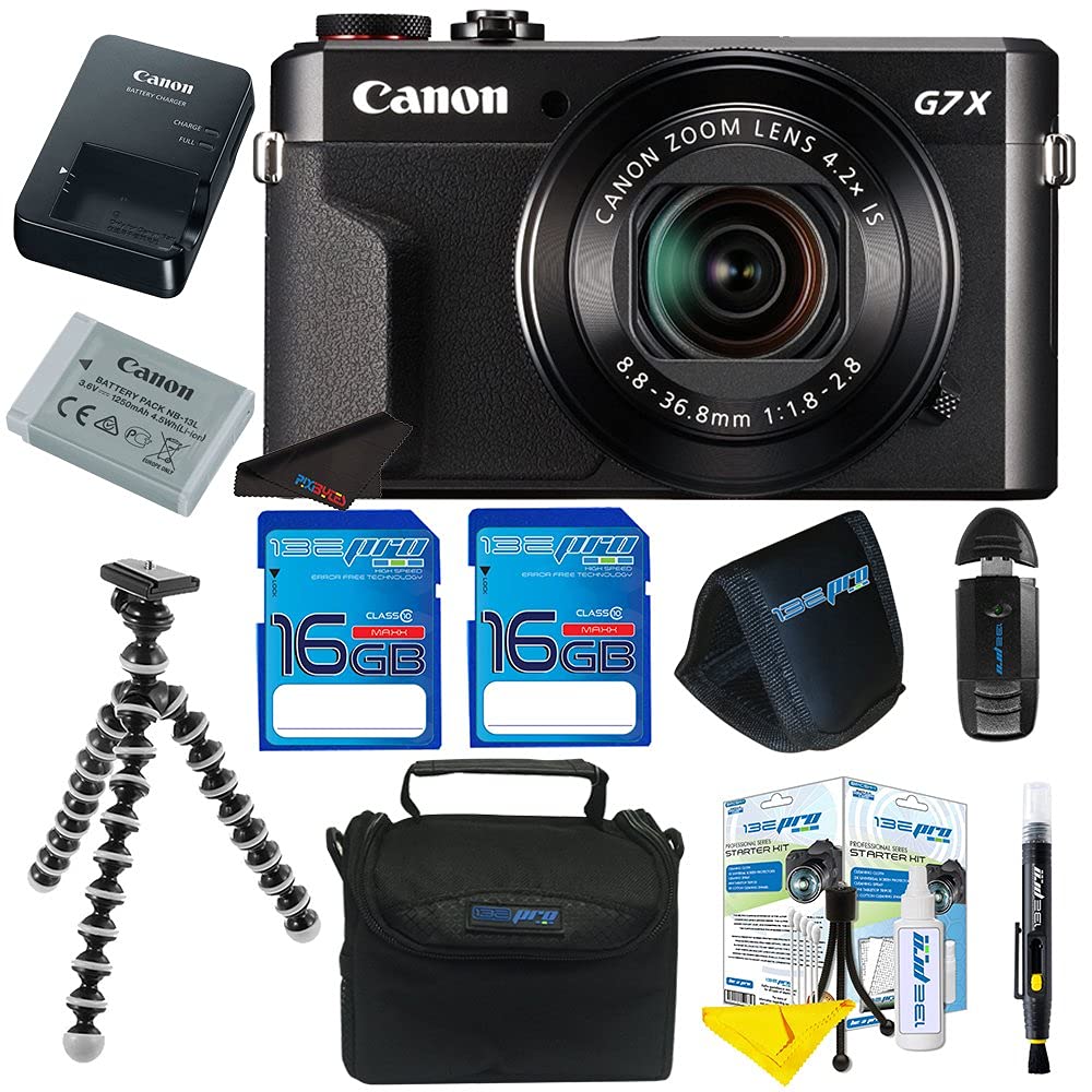 Canon PowerShot G7 X Mark II - Cámara digital + kit de accesorios Pixi-Basic, versión internacional