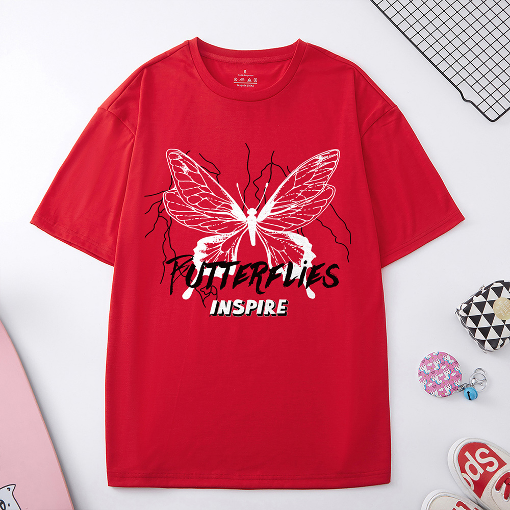 Castillotigo™ Mangas cortas con estampado de mariposas