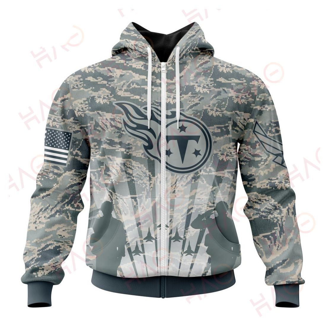 TENNESSEE TITANS 3D HOODIE US AIR FORCE