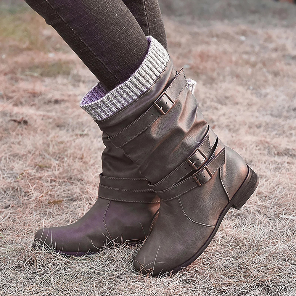 Castillotigo™ Botas de costura de lana de moda