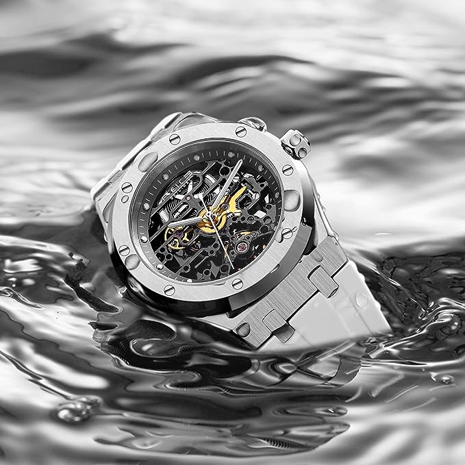 Waterproof deals skeleton watch