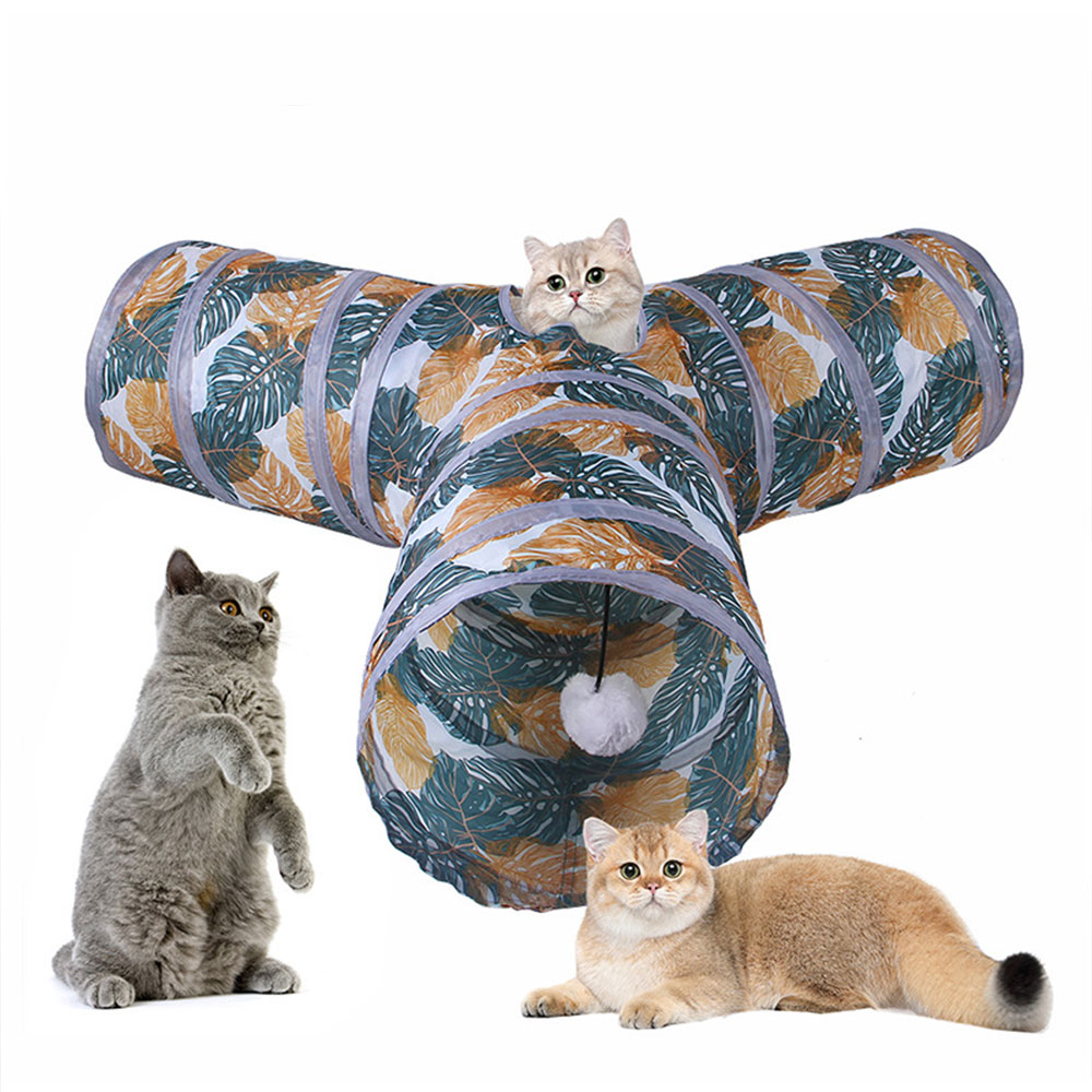 Higolot™ Foldable Pet Supplies Cat Print Tunnel